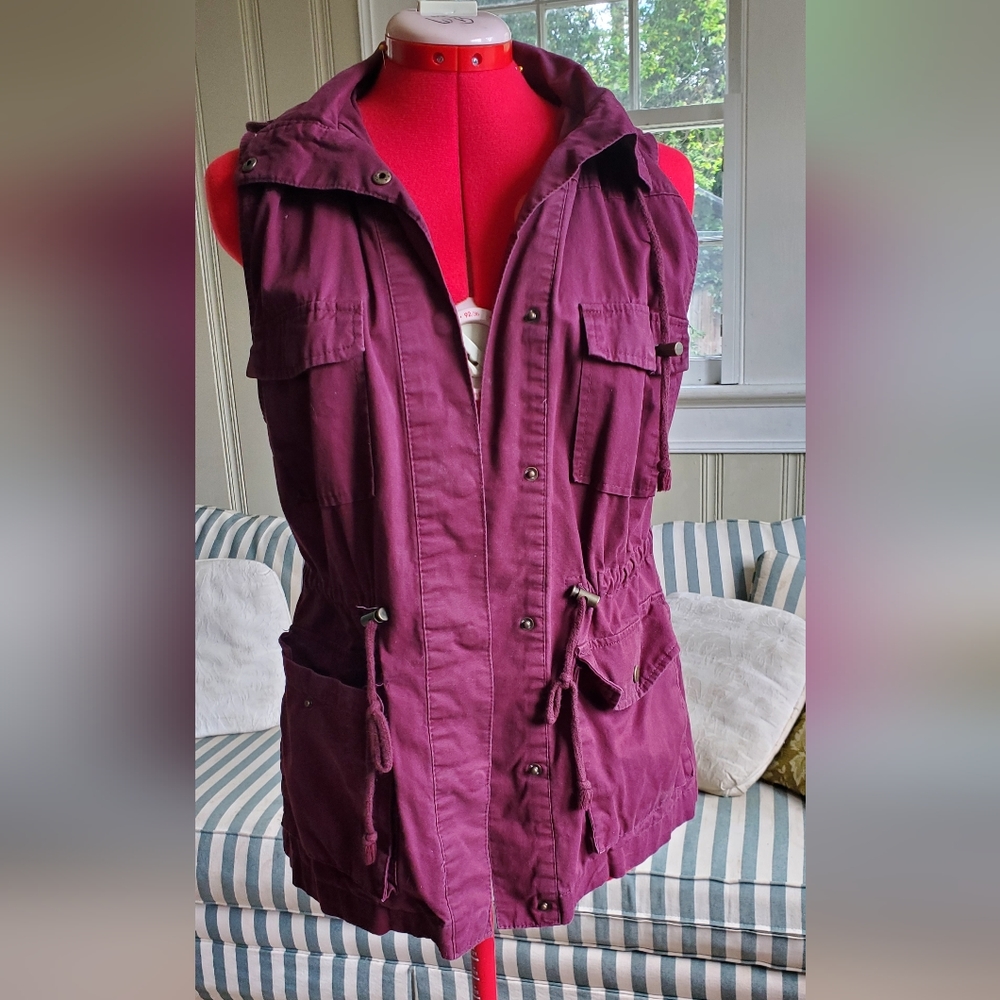 Burgundy vest medium